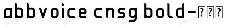 abbvoice cnsg bold字体转换